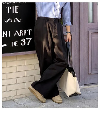 black draped pants