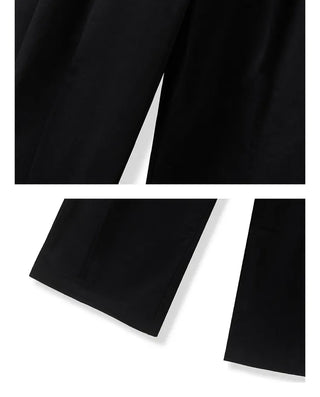 black draped pants