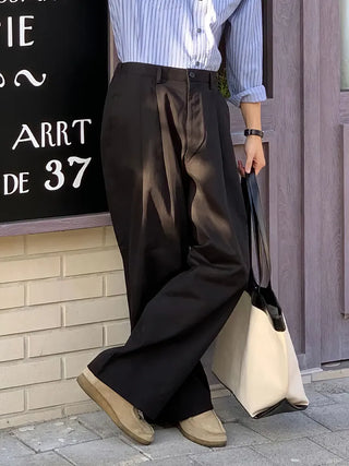 black draped pants
