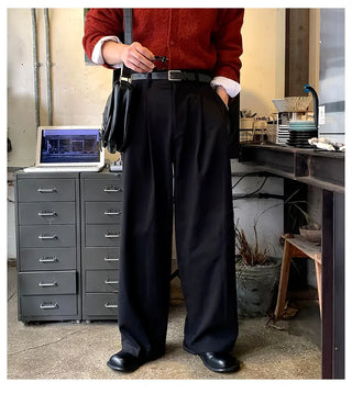 black straight pants