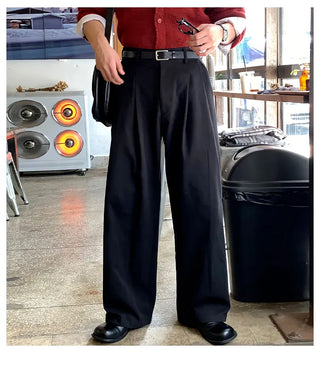 black straight pants