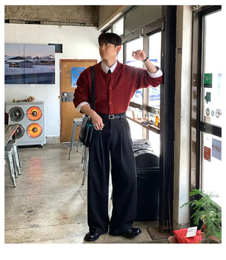 black straight pants