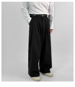 black straight pants