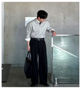 black straight pants