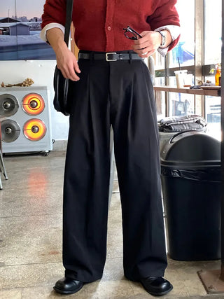 black straight pants