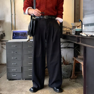 black straight pants