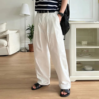 black straight pants