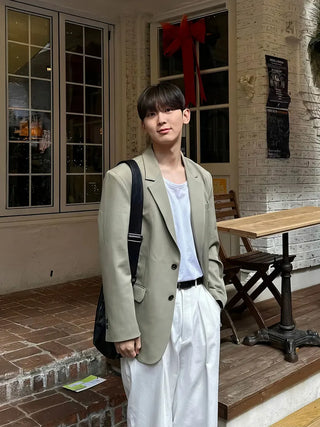army green suit