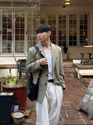 army green suit