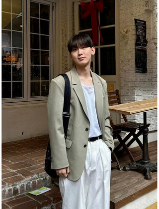 army green suit