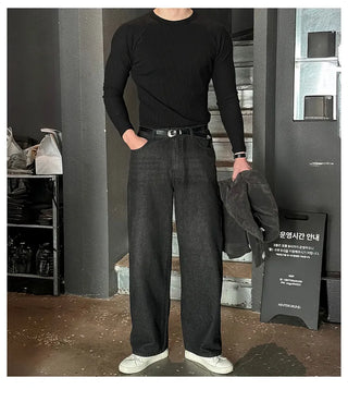 black slim tee