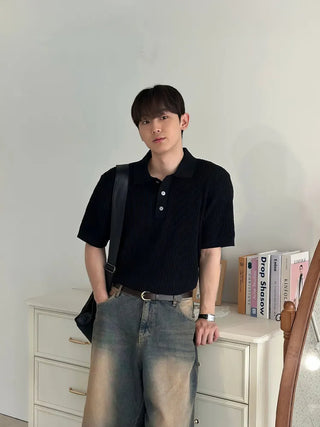 black polo tee
