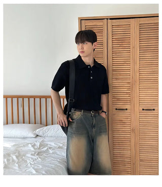 black polo tee