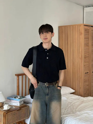 black polo tee