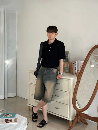 black polo tee