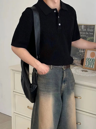black polo tee
