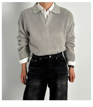 gray polo shirt