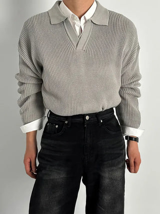 gray polo shirt