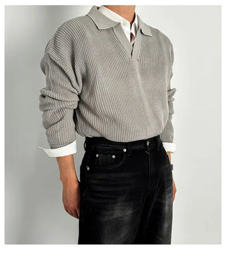gray polo shirt
