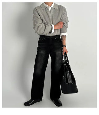 gray polo shirt