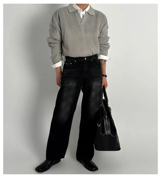 gray polo shirt