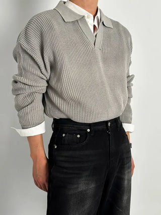 gray polo shirt