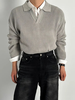 gray polo shirt