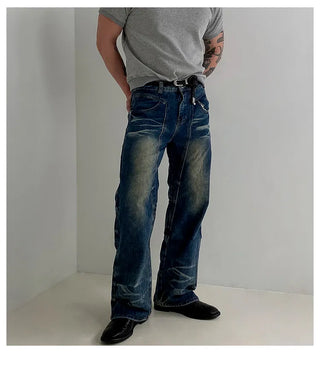 distressed machete jeans