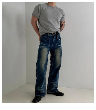 distressed machete jeans