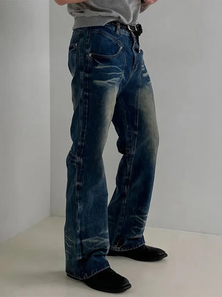 distressed machete jeans