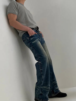 distressed machete jeans