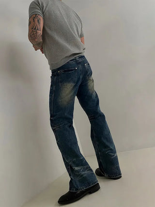 distressed machete jeans