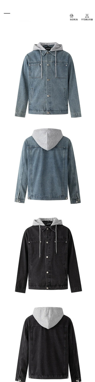 hooded denim jacket