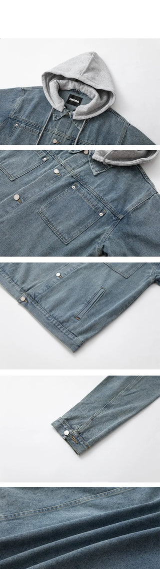hooded denim jacket