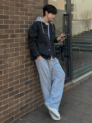 hooded denim jacket