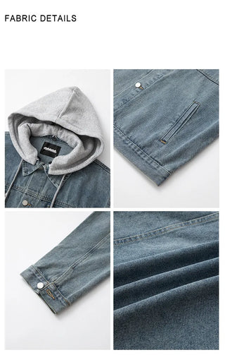 hooded denim jacket