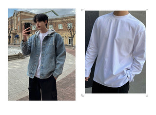 hooded denim jacket