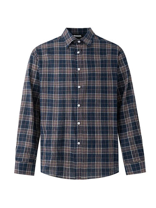 plaid long-sleeved shirt