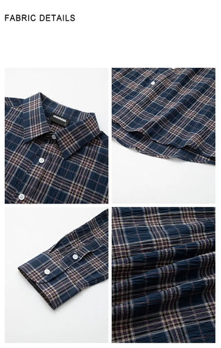 plaid long-sleeved shirt