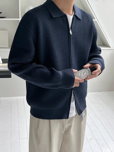 lapel sweater jacket