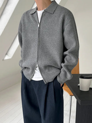 lapel sweater jacket