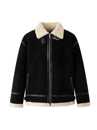 suede padded coat