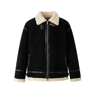 suede padded coat