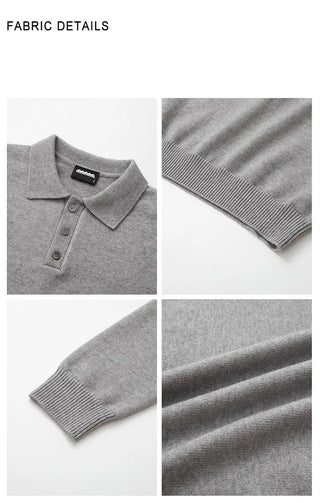 lapel thermal sweater