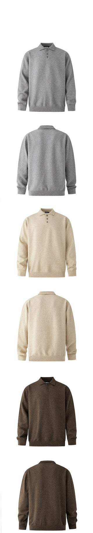 lapel thermal sweater