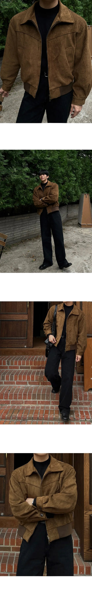 cropped leather coat