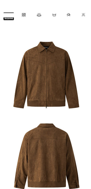 cropped leather coat