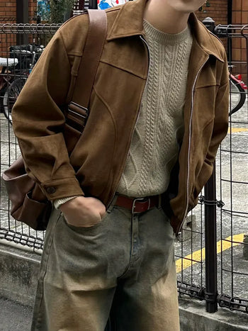 suede leather coat