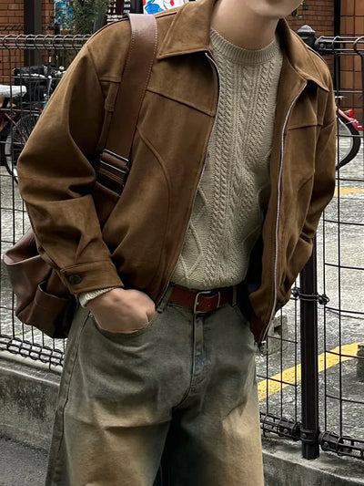 suede leather coat