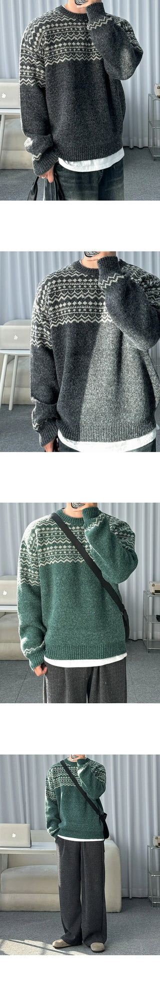 jacquard pullover